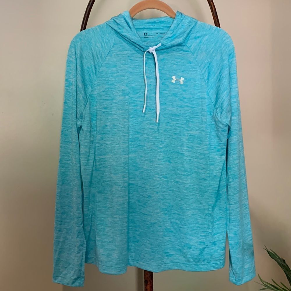Aqua Under Armour Hooded Top